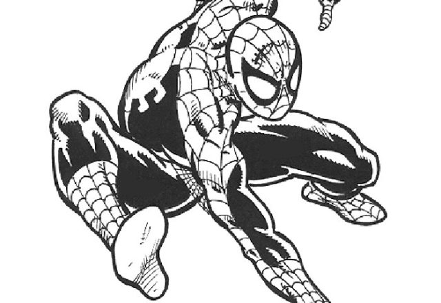 Il supereroe Spiderman disegno da colorare gratis
