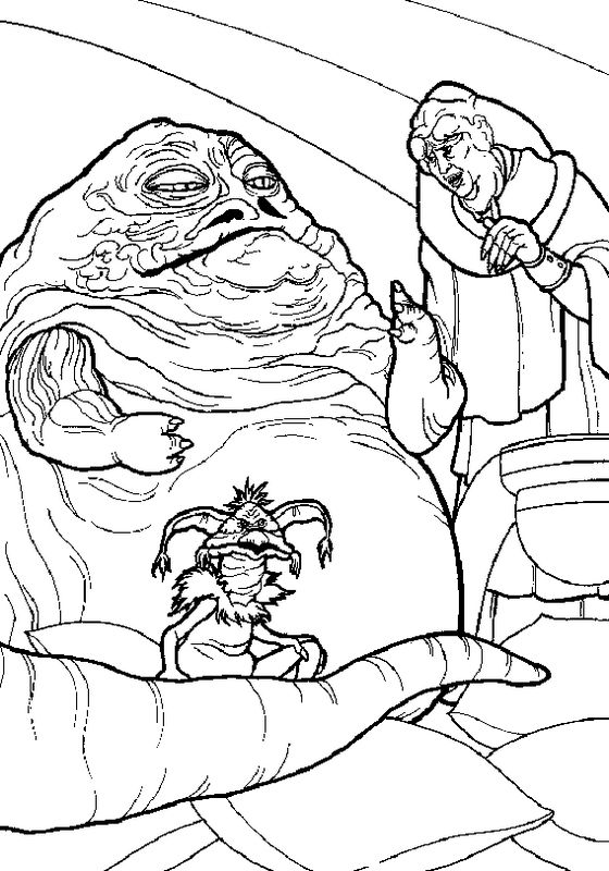 Jabba The Hutt personaggio di Star Wars da colorare