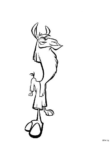 Kuzco lama 2 disegni gratis da colorare