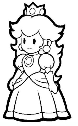 La Principessa Peach personaggio Super Mario Bros da colorare
