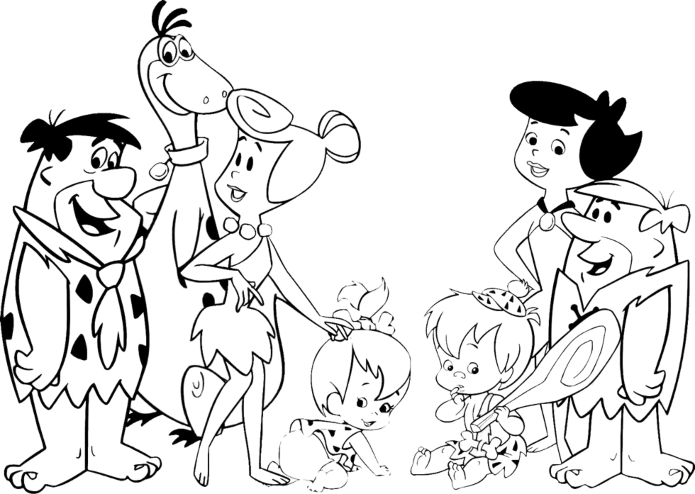 La famiglia de I Flintstones disegni da colorare gratis