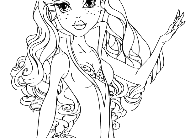 Lagoona Blue a mare Monster High disegni da colorare gratis