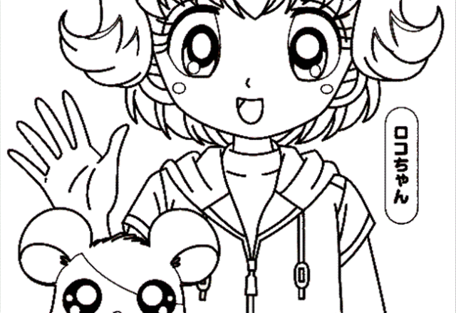 Laura e Hamtaro disegni gratis da colorare