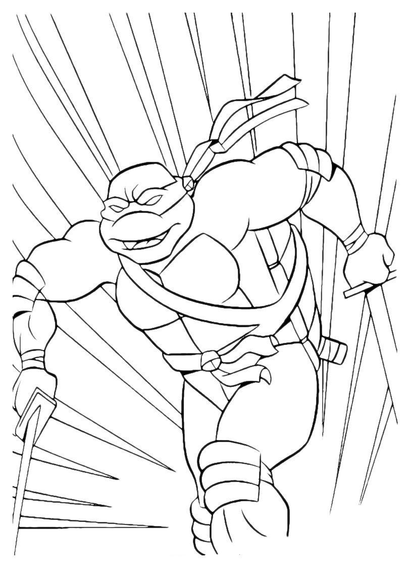 Leonardo Tartaruga Ninja in corsa da colorare - disegni da colorare e  stampare gratis immagini per bambini Disney