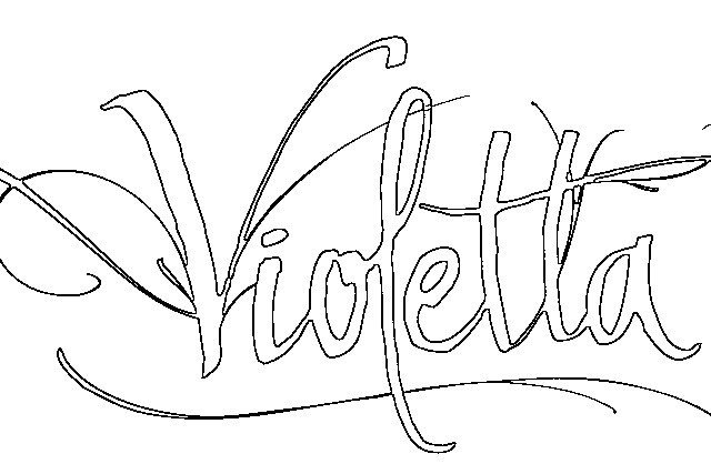 Logo di Disney Violetta da stampare e da colorare