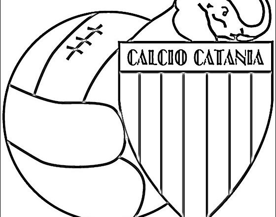 Logo scudetto calcio Catania disegno da colorare gratis