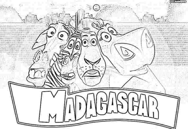 Madagascar disegno da colorare gratis