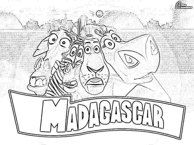 Madagascar disegno da colorare gratis