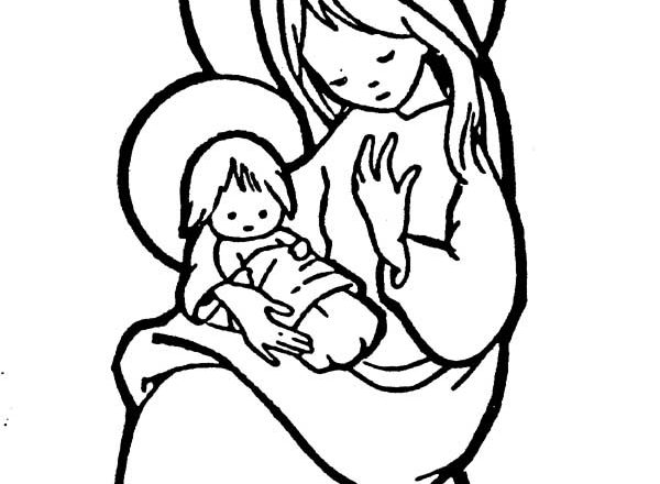 Madonna con bambino disegni per il Catechismo