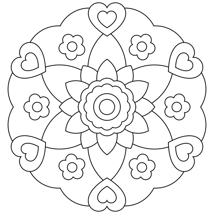 Mandala disegno da colorare gratis 121