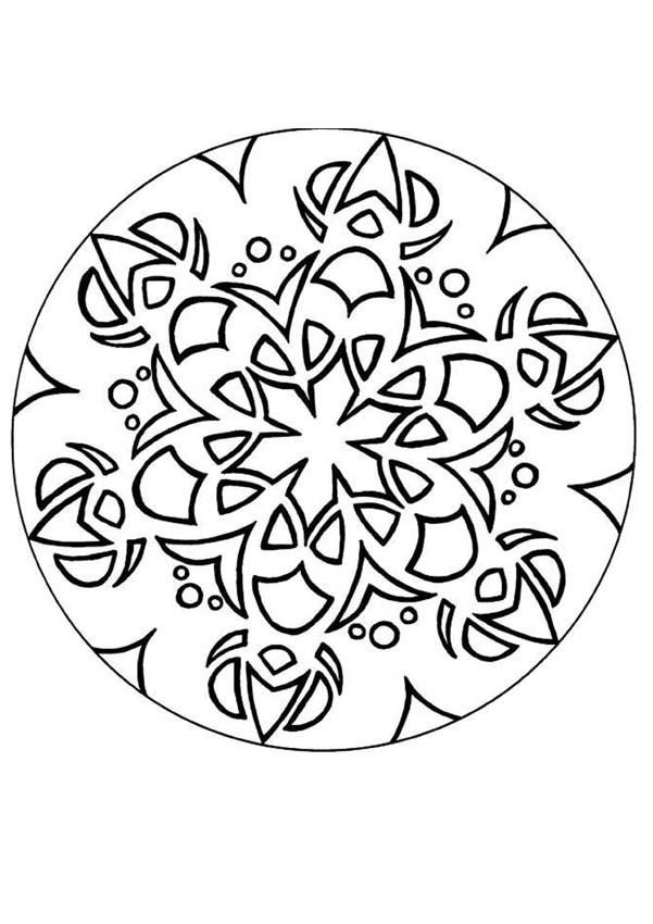 Mandala disegno da colorare gratis 131