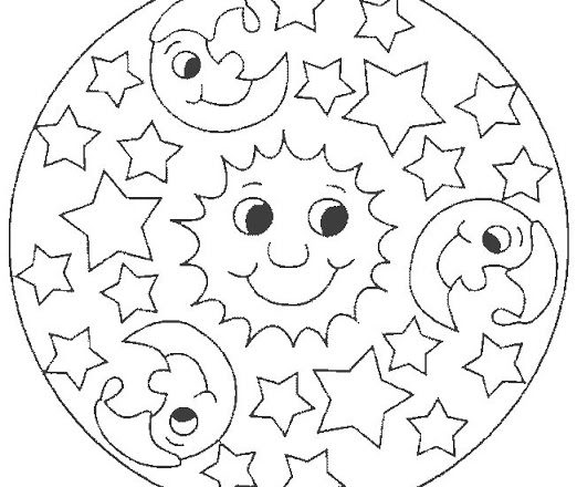 Mandala disegno da colorare gratis 14 per bambini