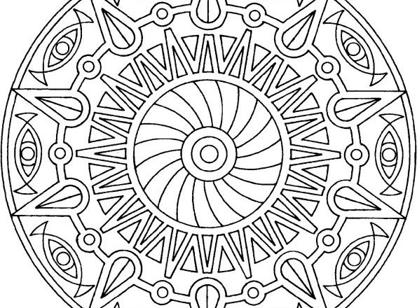 Mandala disegno da colorare gratis 142