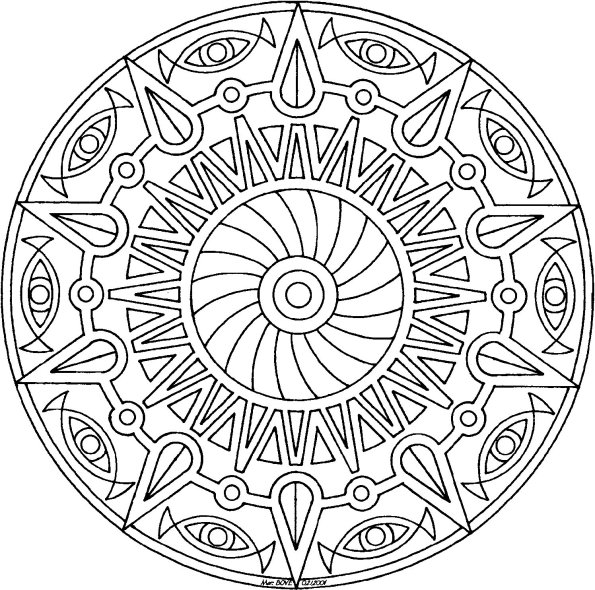 Mandala disegno da colorare gratis 142