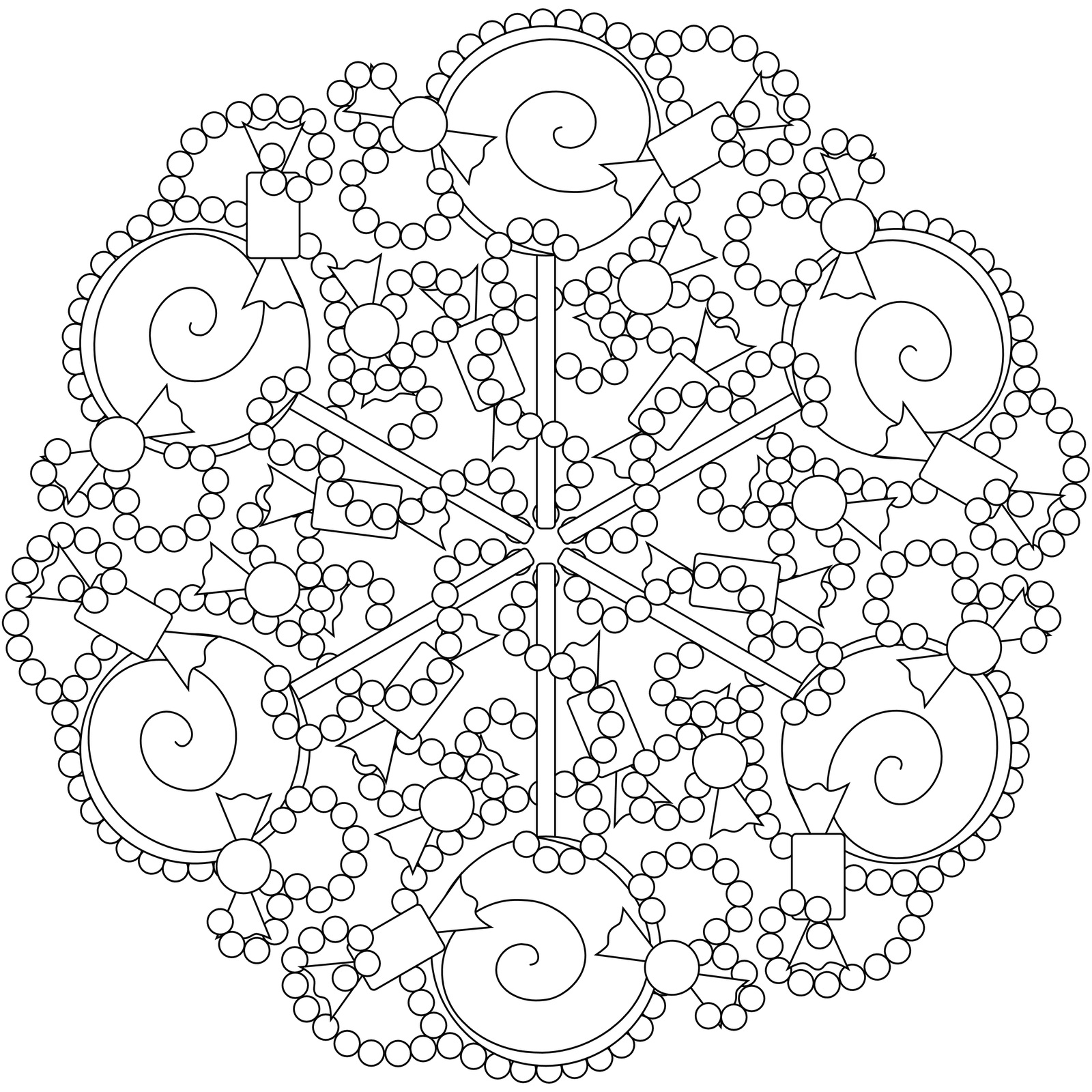 Mandala disegno da colorare gratis 152