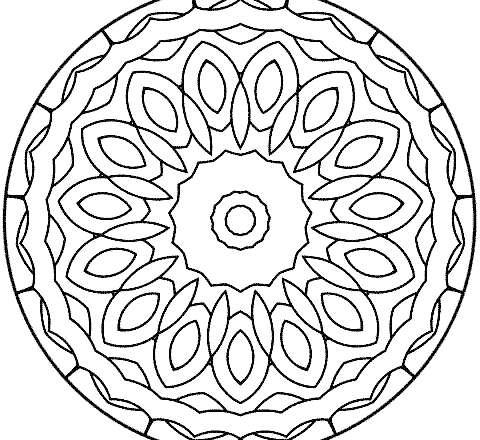 Mandala disegno da colorare gratis 159