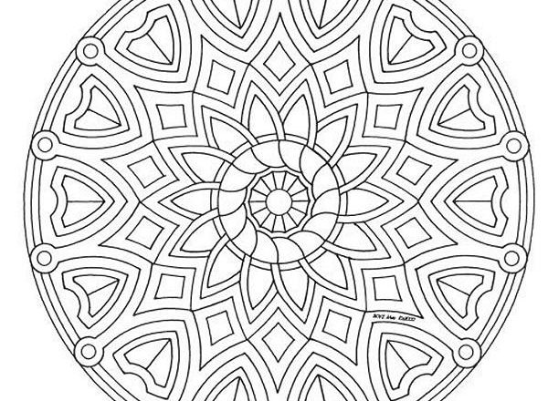 Mandala disegno da colorare gratis 16