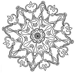 Mandala disegno da colorare gratis 161