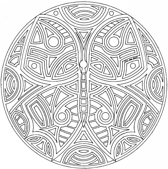 Mandala disegno da colorare gratis 166