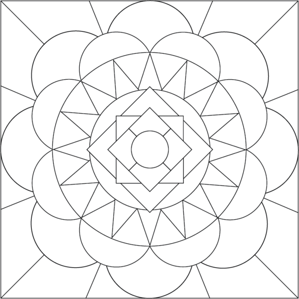 Mandala disegno da colorare gratis 170