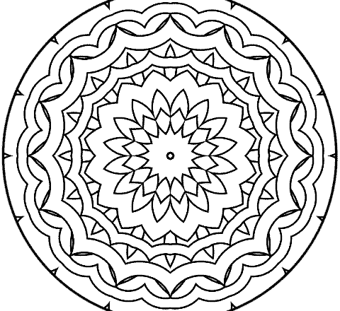 Mandala disegno da colorare gratis 171