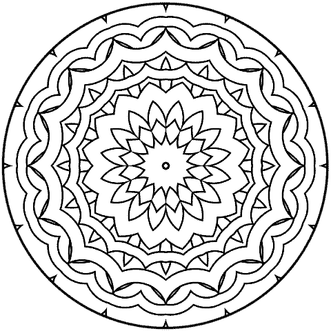 Mandala disegno da colorare gratis 171