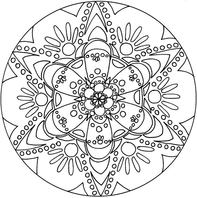 Mandala disegno da colorare gratis 173