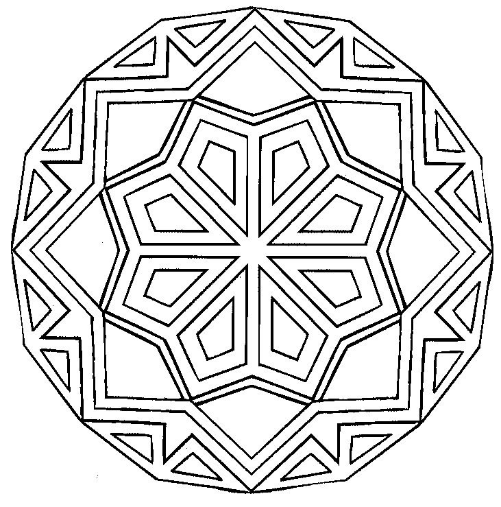 Mandala disegno da colorare gratis 176