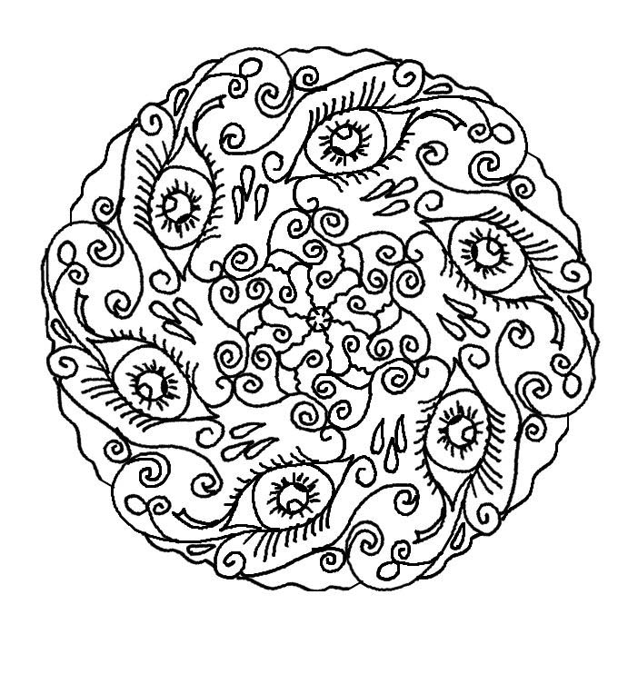 Mandala disegno da colorare gratis 177