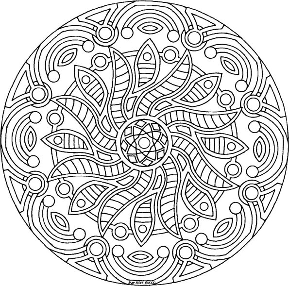 Mandala disegno da colorare gratis 184