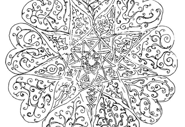 Mandala disegno da colorare gratis 186 difficile complesso