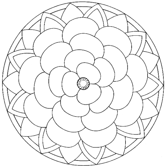 Mandala disegno da colorare gratis 188