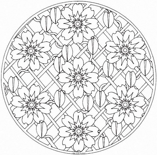 Mandala disegno da colorare gratis 189