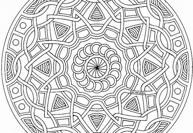 Mandala disegno da colorare gratis 190