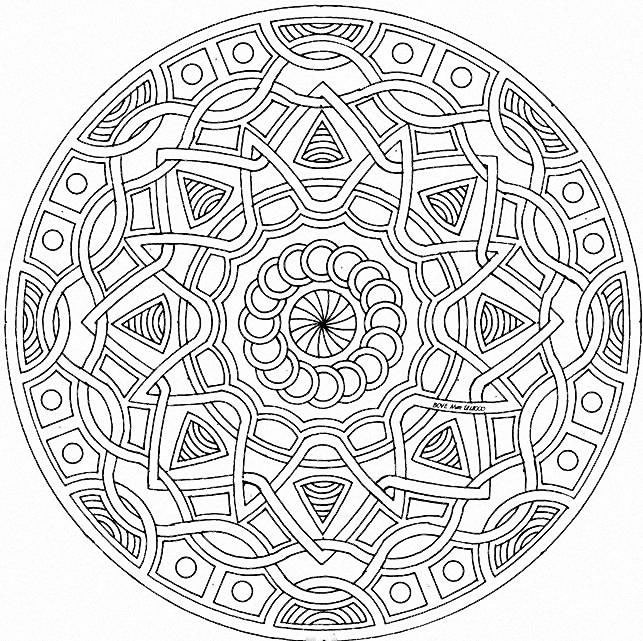 Mandala disegno da colorare gratis 190