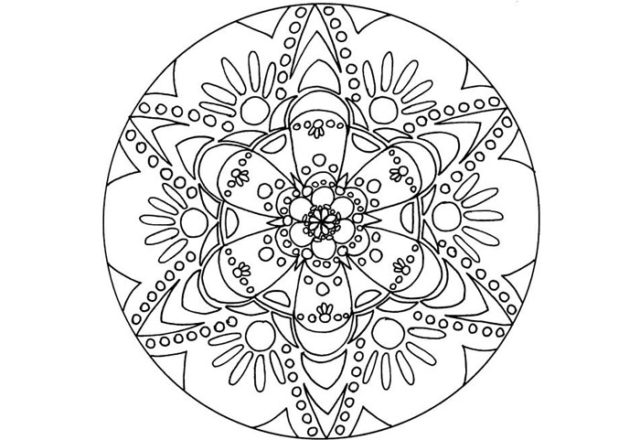 Mandala disegno da colorare gratis 194