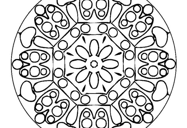 Mandala disegno da colorare gratis 196