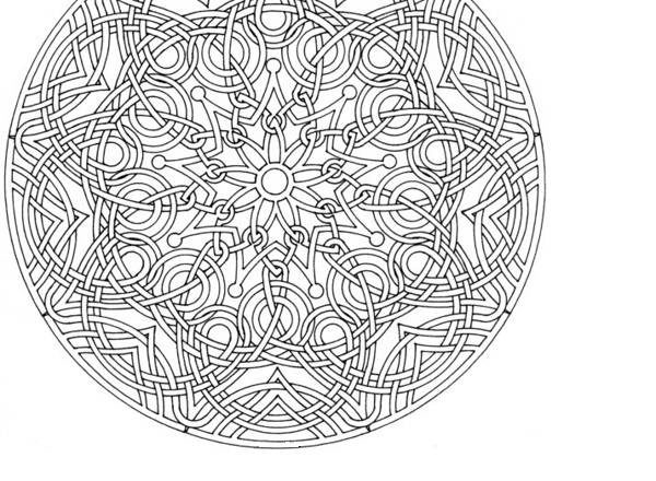 Mandala disegno da colorare gratis 198