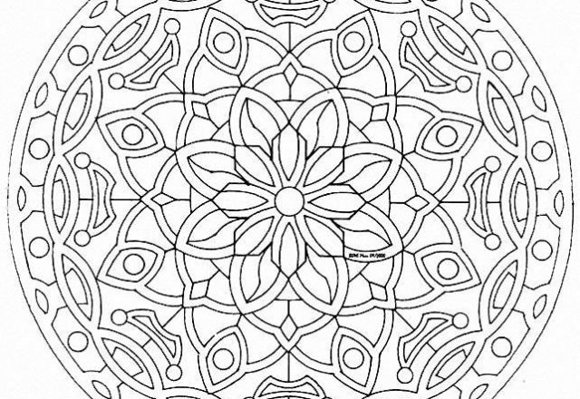 Mandala disegno da colorare gratis 200