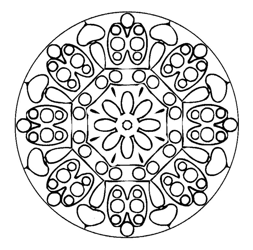 Mandala disegno da colorare gratis 25