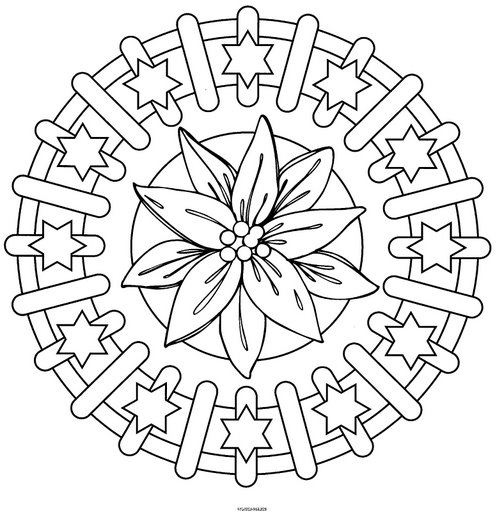 Mandala disegno da colorare gratis 43