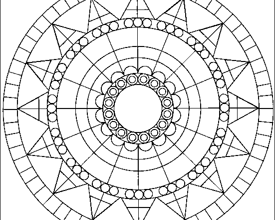 Mandala disegno da colorare gratis 48