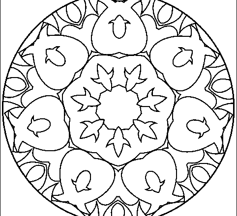 Mandala disegno da colorare gratis 51