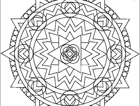 Mandala disegno da colorare gratis 56