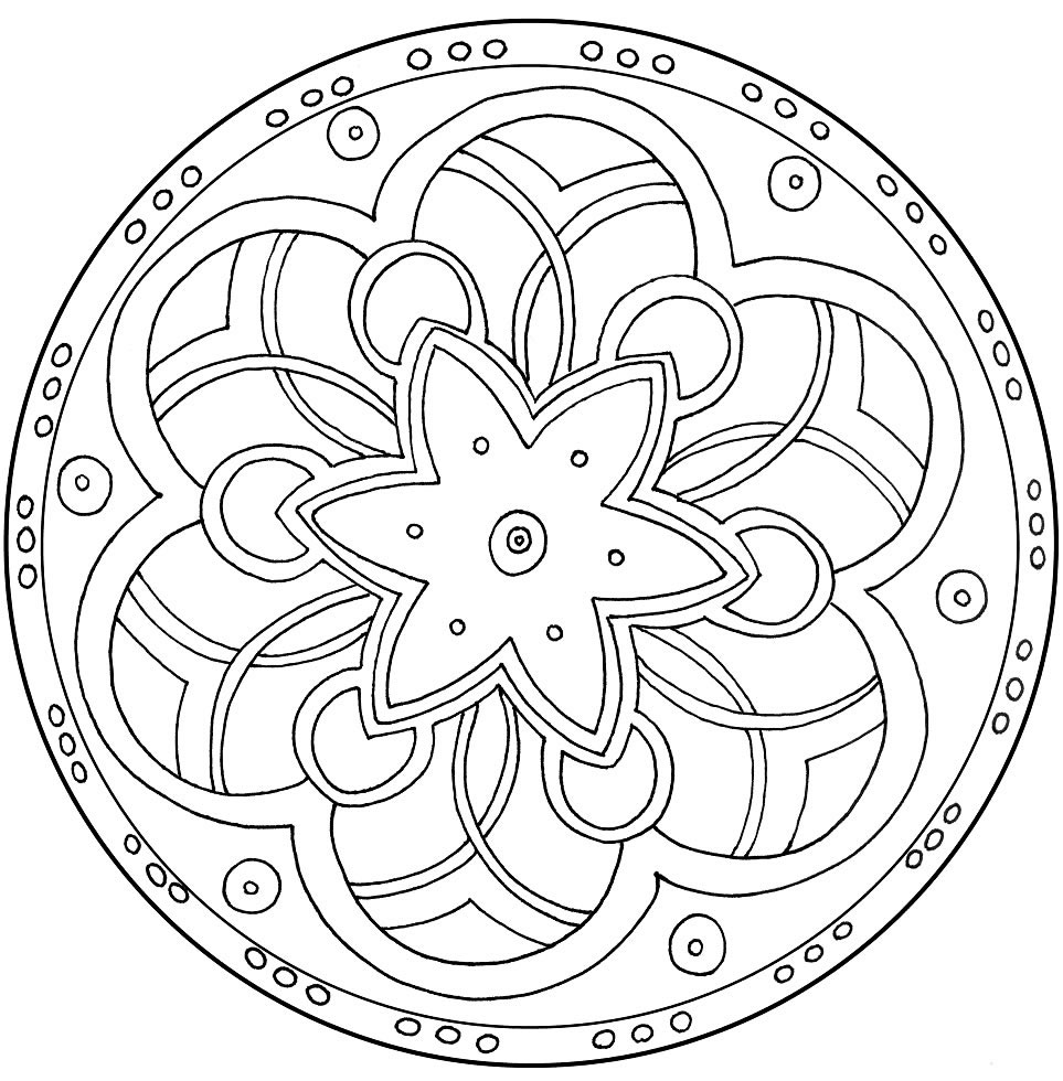 Mandala disegno da colorare gratis 58