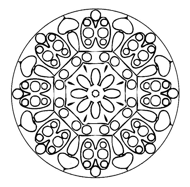 Mandala disegno da colorare gratis 62