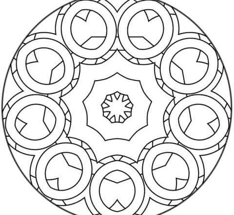 Mandala disegno da colorare gratis 64