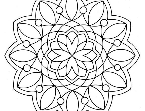 Mandala disegno da colorare gratis 72