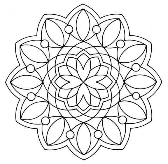 Mandala disegno da colorare gratis 72