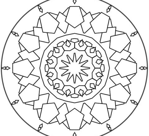 Mandala disegno da colorare gratis 74